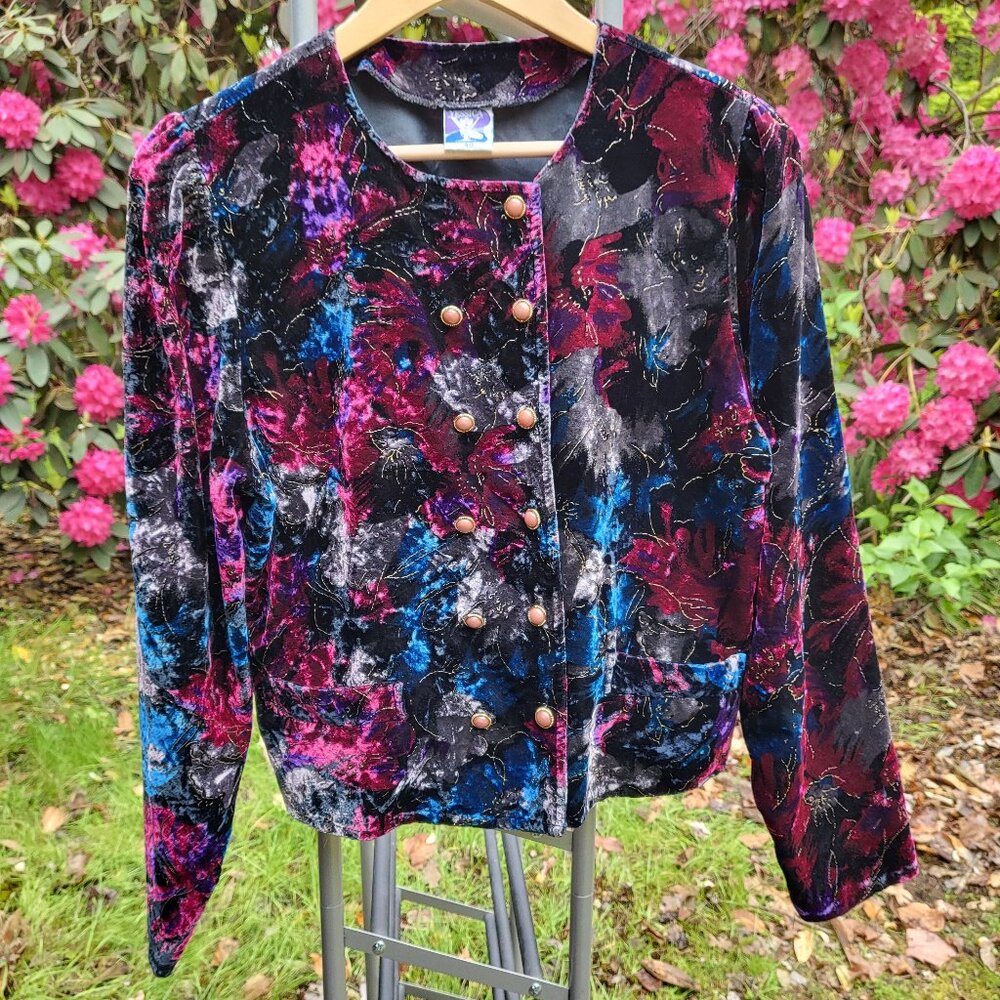 Vintage Velvety jacket/top, medium